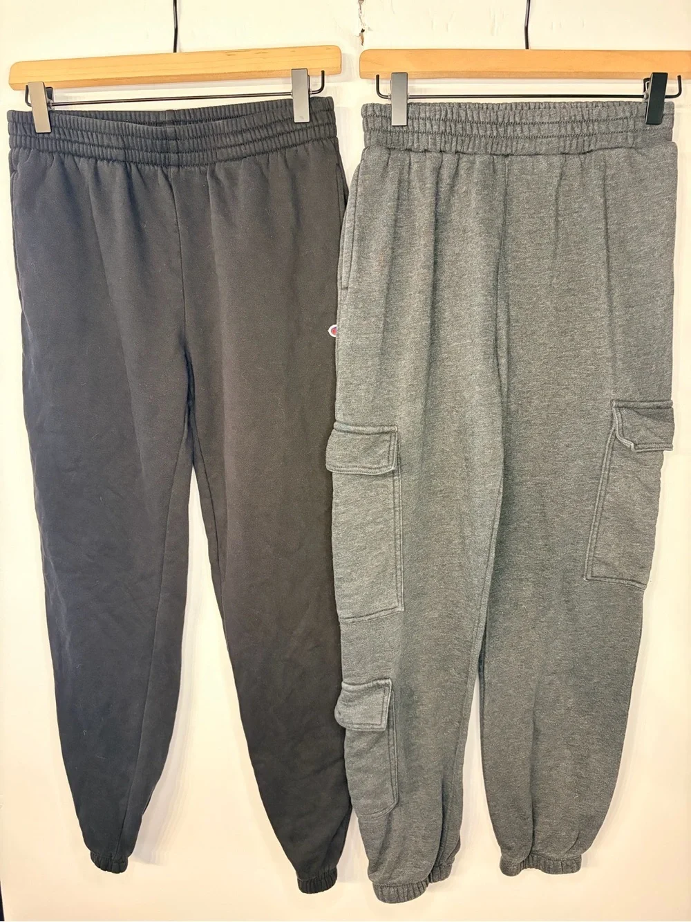 Bundle of 2 Pairs of Girls Sweatpants, Gray Art Class, Black Champion, Sz 14/16